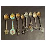 Sterling Silver Plated Souvenir Spoons