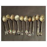 Souvenir Spoons Silverplated Sterling Pewter