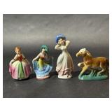 Four Vintage Small Porcelain Figurines, Horse