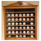 Wooden Golf Ball Display Shelf Wall Mounted