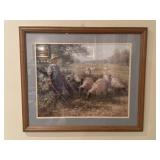 Framed and Matted Vintage Ray Blacklock Print