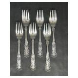 Six Gorham Buttercup Sterling Silver Forks