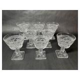 8 Vintage Imperial Glass Cape Cod Sherbet Glasses