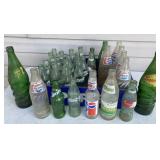 Large Lot of Empty Soda Bottles- Sprite, Squirt,