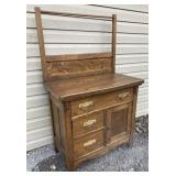 Oak Washstand- 31"x16"x51" Tall