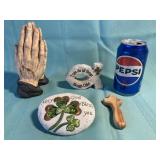 Praying Hands, Fish, Cross, Stone