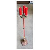 VINTAGE RED 3 BULB FLOOR LAMP