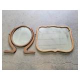 2 VINTAGE MIRRORS