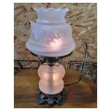 CLEAR GLASS SIDE TABLE LAMP