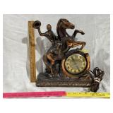 CARMODY ELECTRIC COWBOY & HORSE CLOCK