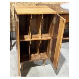 VTG. VINYL RECORD / BOOK STORAGE CABINET