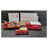 3 DANBURY MINT BUDWEISER DIE-CAST TRUCKS