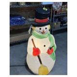 CHRISTMAS BLOW MOLD SNOMAN YARD DECOR LIGHTED