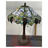 TIFFANY STYLE TABLE LAMP, 24" T