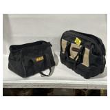 2 SMALL TOOL BAGS, DEWALT, IRON WORKERS