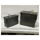 2 METAL AMMO CANS