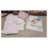 BELGIAN PURE LINEN TABLE SET, BABY KNITTED CLOTHES