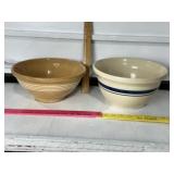 10" ROSEVILLE & 10" ANTIQUE YELLOW STONEWARE MIX