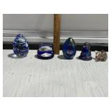 SIGNED ART GLASS PAPER WEIGHTS