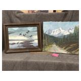 LANDSCAPE & WATERFOWL PICTURES, 20" X 16"