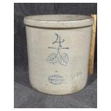 4 GAL UNION STONEWARE CROCK, EMBOSSED ON BOTTOM