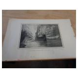 12"X20" DESTRUCTION OF BATTLESHIP MAINE PRINT