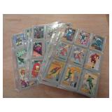 APPROX 115 DC COMICS HEROS CARDS LOOSE SHEETS