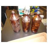 3 - CLOROX GLASS BOTTLES / RC