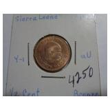 1964 SIERRA LEONE 1/2 CENT