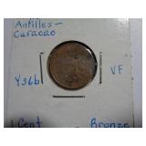 1942 NETHERLAND ANTILLES CURACAO 1 CENT