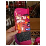 1 PR WOMENS HEATED SOCKS SZ 9-11