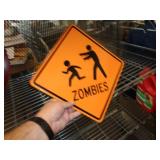 FIBERBOARD SIGN - 11" X 11" - ZOMBIES