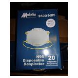 BOX OF 20 N-95 FACE MASKS