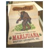 BIG FOOT MARIJUANA BURLAP SACK (EMPTY)