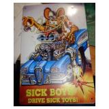 8"X12" RAT FINK METAL SIGN - SICK TOYS