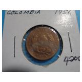 1956 COLOMBIA 5 CENTAVOS