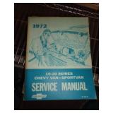 1972 CHEVY SERVICE MANUAL  VANS