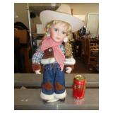 COWGIRL DOLL / 18" T / DUCK HOUSE 1622/5000