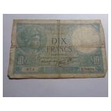 1940 FRANCE 10 FRANCS BANKNOTE