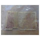 ITALY 5 LIRE BANKNOTE