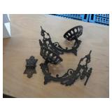 WROUGHT IRON KEROSENE LAMP HOLDERS