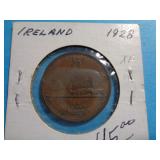 1928 IRELAND 1/2 PENNY