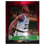 8"X10" SIGNED W CERT- LARRY BIRD