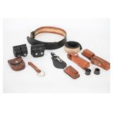 Leather Handcuff, Cylinder, Mace Holders