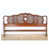 Vintage Wooden Cane Back Headboard