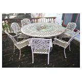 Patio Table & Chairs w/ Umbrella Stand