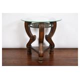 Glass Top End Table