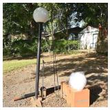 Shepards Hooks & Outdoor Globe Lamp