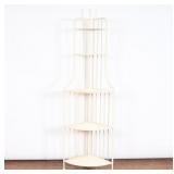 5 Tier Metal and Wicker Corner Shelf