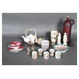 Teapot, Teacups, S&P Shakers